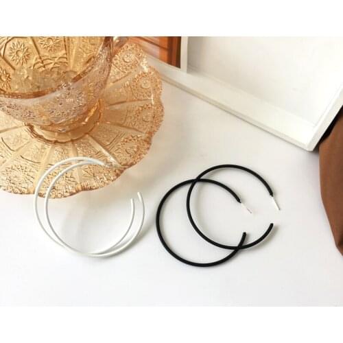 Bilandi S925 needle Women Jewelry Hoop Earrings Hot Selling Vintage Temperament Black White Round Earrings For Girl Lady Gifts