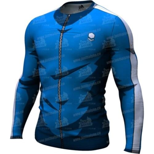 Harajuku Cosplay Anime charact 3D Compressed Mens T-Shirt My Hero Academia Gold Fire Eyes Mens High Elastic Shirt Fitness Top