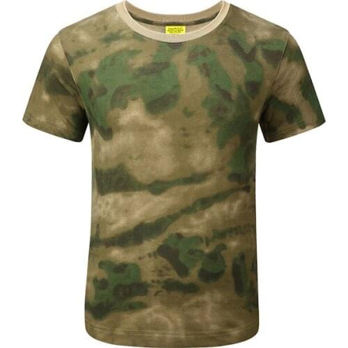 Short Sleeve Mens Combat T-Shirt Military Army T Shirt Outdoor Camouflage Tactical Shirt
