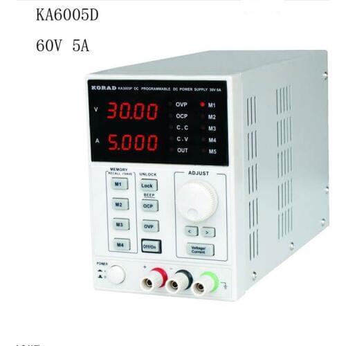 KORAD KA6005D -Precision Variable Adjustable 60V, 5A DC Linear Power Supply Digital Regulated Lab Grade