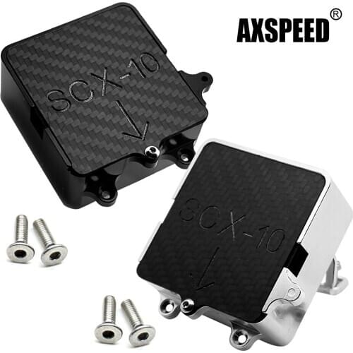 AXSPEED RC Car Parts Metal Aluminum Receiver Electronics Box for Axial SCX-10 1/10 RC Rock Crawler Car