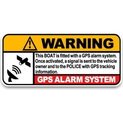 Hot Sell Personality Boat Real Time GPS Tracking Link To Police Car Stickers Accessories Motorcycle Sunscreen PVC 13cm *6cm