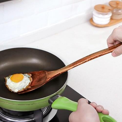 High Quality Long Wooden Cooking Rice Spatula Scoop Kitchen Utensil Non-stick Hand Wok Shovel Kitchen Tools