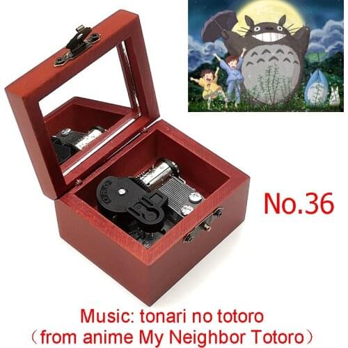 Ponyo inuyasha doraemon gurenge howl totoro Many kinds Music Box with mirror Mechanism Musical Wind Gift for Christmas new year