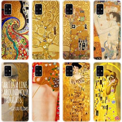 The Kiss by Gustav Klimt Soft Case for Samsung Galaxy A12 A02 A03S A21S A22 A32 A52 A72 A82 Quantum 2 S21 Plus FE Ultra M02S M12