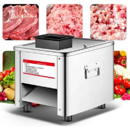 New Commercial Meat Slicer Stainless Steel Fully Automatic 850W Shred Slicer Dicing Machine Electric Vegetable Cutter Grinder