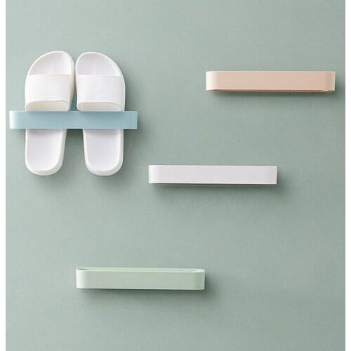 New Three-dimensional space-saving seamless stickers shoe storage rack wall paste shoe rack bathroom wall-mounted slippers shelf