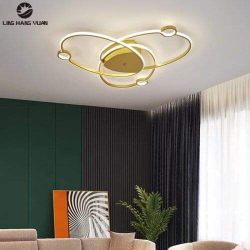 Indoor Lighting Led Ceiling Lights Black&Gold Modern Home Ceiling Lamp for Living room Bedroom Dining room Kitchen Luminaires