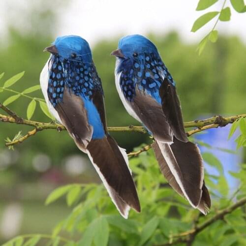 Clip-on Mini Fake Birds Red Bird Tree Ornaments Festival Xmas Decor