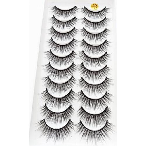 QUXINHAO Wholesale10 pairs Lashes Mink Eyelashes Dense Multilayer Mink Lashes Natural False Eyelashes Lash Eyelash Natur