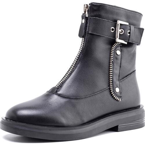 England style womens luxury fashion ankle boots cow leather winter shoes platform boot zapatos de mujer botas feminina botines