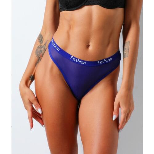 Sexy Transparent Underwear Women Crotch Cotton Thong Soft Hollow Out T back Intimate Lingerie Female Fashion Mesh G-String