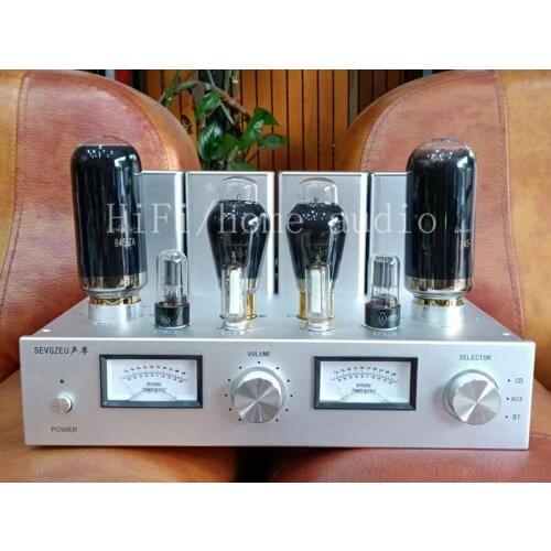 Silver wire dual power transformer 300B push 845 tube class A single-ended tube power amplifier, 25W*2, 500mV--2000mV