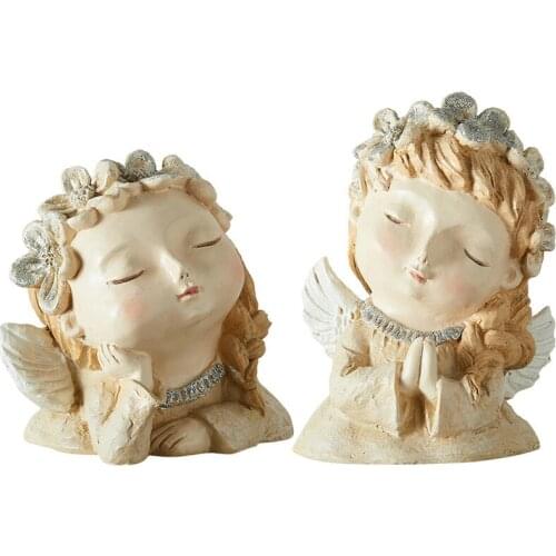 Nordic Flower Girl Resin Angel Doll Miniature Model For Home Decoration Accessories Handcrafts TV Cabinet Decor Figurines Gifts