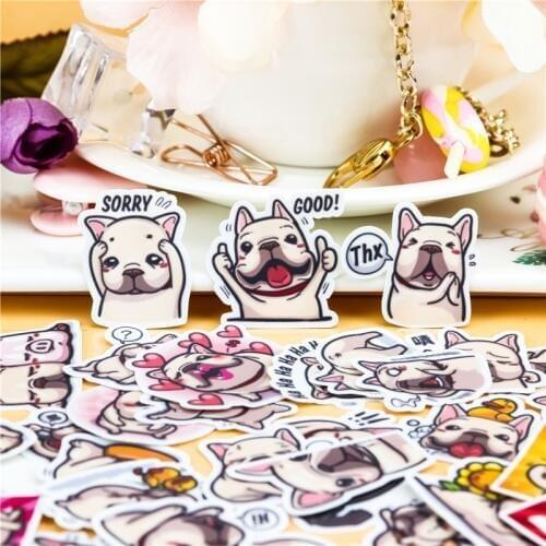 40pcs Cute dogs stickers DIY Decal Mobile/PC Art Rhinestone Self Adhesive Scrapbooking Stickers Car Sticker Wedding Decoration