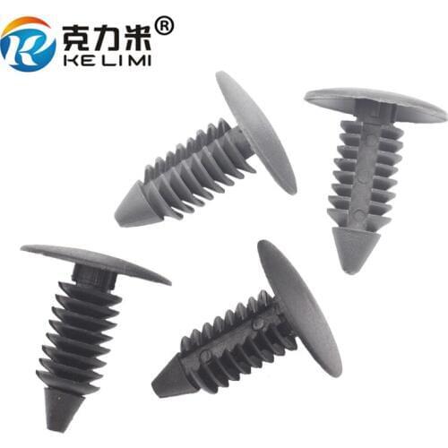 KE LI MI Earn 5 stars New product Gray 100 Pieces Free shipping Universal Car Fender bumper Shield Retainer Rivet Clip Fastener