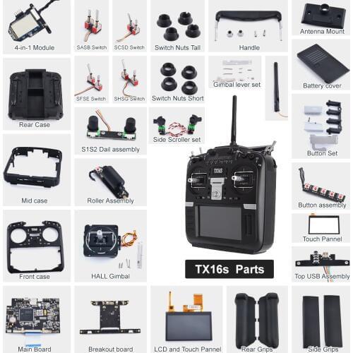 In Stock Original RadioMaster TX16S Parts Fit For Replacement TX16S Hall TBS Sensor Gimbals 2.4G 12CH Radio Transmitter