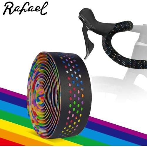 Cycling Road MTB Colorful Perforation Honeycomb Leather Anti-Vibration PU Bike Handlebars Non-slip Breathable Bicycle Belts