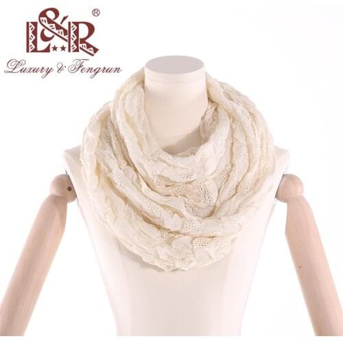 2019 Winter Ring Loop Scarf Knitted Soft Wool Collar Solid Color Neck Warmer Shawl Wraps Warmer Women Scarves Female