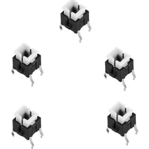 100Pcs Through Hole 6*6mm Micro Push Button Tactile Momentary Switch With LED Holder