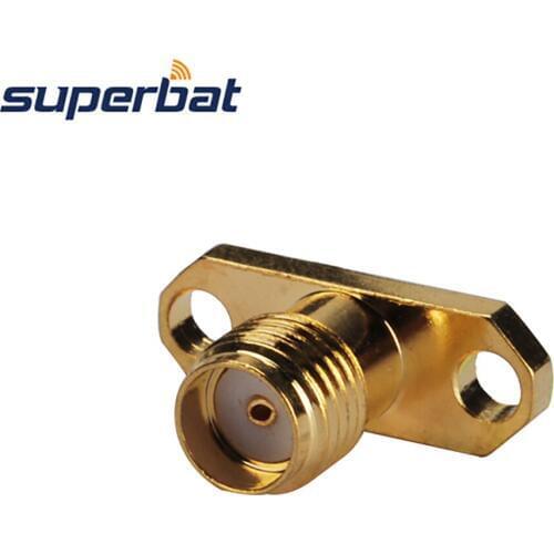 Superbat SMA 2 hole Panel Mount Flange Jack with Solder Post Terminal RF Coaxial Connector