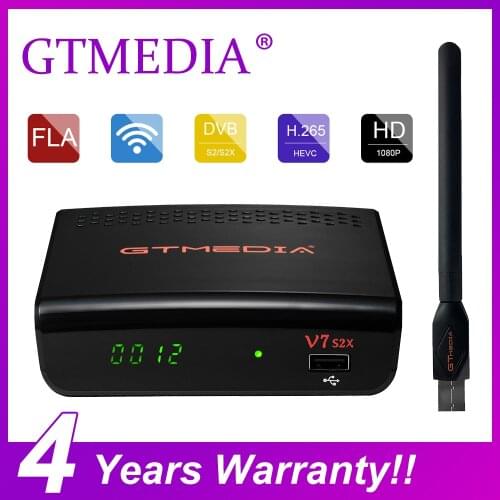 2021 Newest GTMEDIA V7S2X HD 1080P FTA DVB-S2X H.265 Digital Satellite TV Receiver USB WiFi Antenna Support Biss Auto Roll V7S