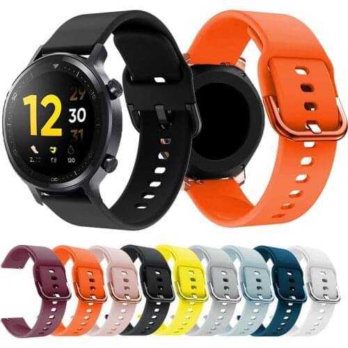 22MM Soft Silicone WatchStrap For Realme Watch S SmartWatch Band Bracelet WirstStrap Accessories Belt For Realme Watch S Correa