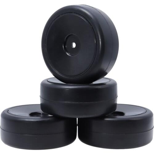 4PCS RC 1/10 On-Road Tires Hex 12mm Hub Wheel Rims Rubber Smooth Tyre For 1:10 RC HSP HPI Traxxas TRX4 Kyosho Sakura TT01 D4