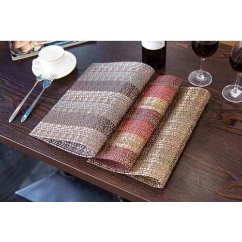6pcs/lot Household PVC Dining Table Placemat Europe Style Home Kitchen Tools Tableware Pad Coaster Coffee Tea Placemat OK 1074