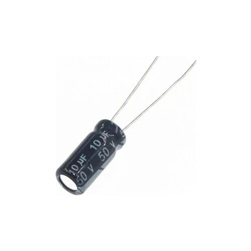 50v10uf aluminum electrolytic capacitor in-line volume 5*11mm electronic components 4*7mm plug-in 50V10UF