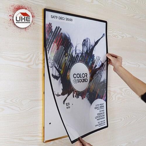 Aluminum Magnetic Poster Frame Wall Decor Gold Picture Frame Photo Hanging Custom Minimalist Certificate Frame Ask Real Freight