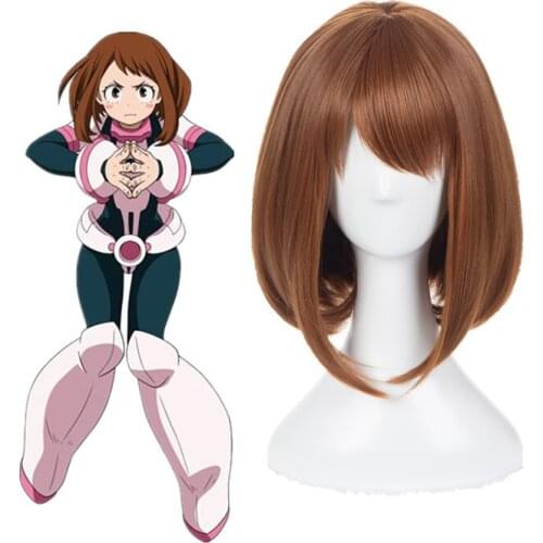 Anime Boku no Hero Academia OCHACO URARAKA Wigs Hero Academia Halloween Party Cosplay wigs