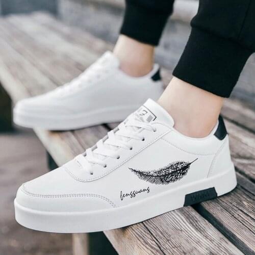 White Sneakers Men Shoes Plus Size Breathable Leather lace-up Spring Autumn Casual Shoes Mens Flats Tenis Masculino