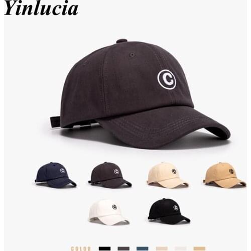 3D C Embroidery Kpop Bone Caps For Men Women Baseball Cap Hip Hop Cap Trucker Hat Skateboard Hats Simplicity Sunhats