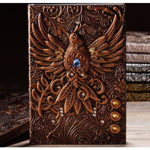 Vintage Retro The Phenix Long live Bird Theme Lined Paper Book 100 Sheets 21.5*14.5cm Free Shipping