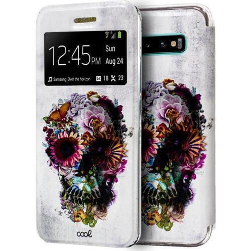 Case Flip Cover Samsung G975 Galaxy S10 Plus Drawings Skull