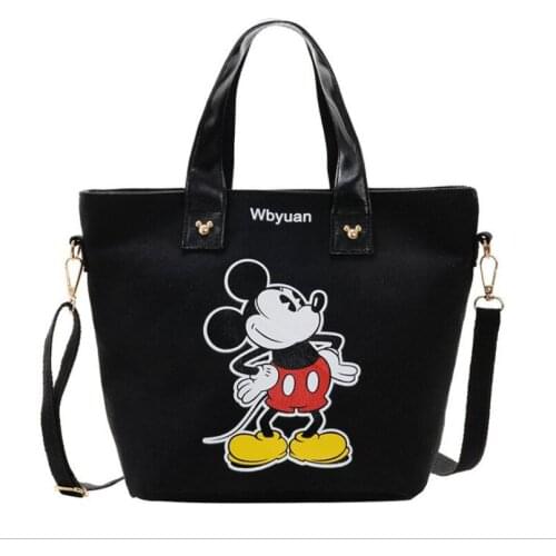 Disney Minnie Mouse Handbags Mickey Mouse Casual bag portable canvas bag Woman Girls large capacity Shopping Bags Gifts