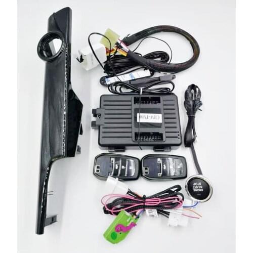 For Toyota PRADO year 2012 to 2017 Car Add push button start stop remote control system and PKE Keyless Entry system with panel