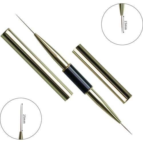 Dual End Nail Art Stripes Lines Liner DIY Painting Brush Liquid Powder Acrylic UV GEL Extension Builder French Drawing Pen