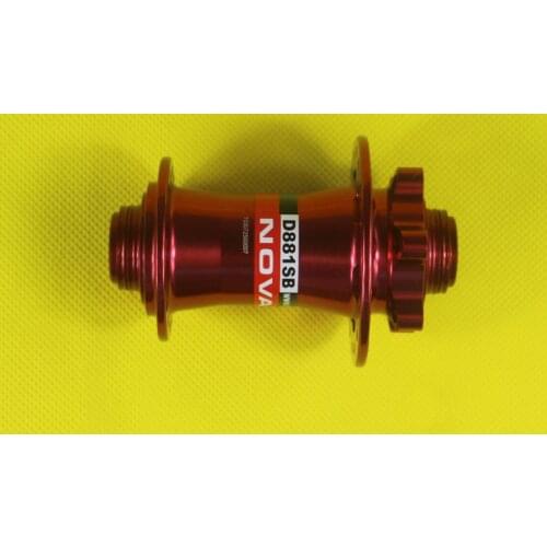 Novatec D881SB/D882SB Mountain Bicycle J-hook Hubs 4 in1 for AM/FR/DH Thru Axle 15mm/X12mm 32/32 Holes O.L.D. 100mm/142mm in Red