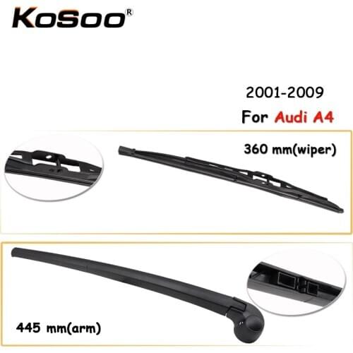 KOSOO Auto Rear Car Wiper Blade For AUDI A4,360mm 2001-2009 Rear Window Windshield Wiper Blades Arm,Car Accessories Styling