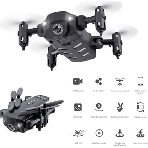 Mini Drone With Camera Fly High Pressure On Hover Real-Time Transmission Gesture Photo Mini Drone Folding Quadcopter KK8 Toys