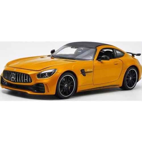 WELLY Model Car Diecast 1:24 Scale Alloy Racing Car Mercedes-Benz AMG GT R Sports Car Metal Toy Car For Kids Toy Gift Collection