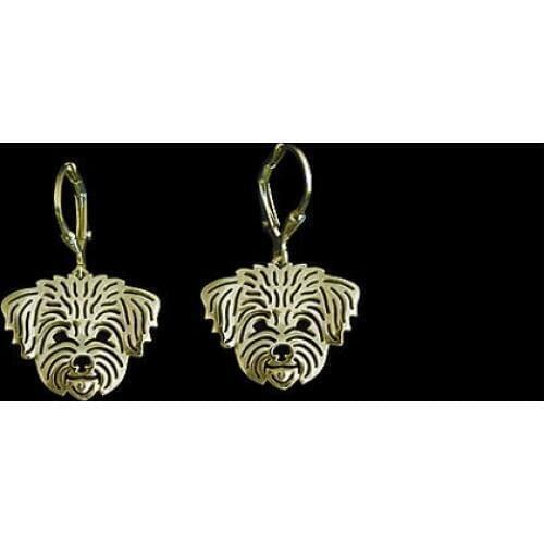 Trendy cute Shih Tzu pet drop earrings gold silver plated wholesale earrings women fashion jewelry from india bridal earing