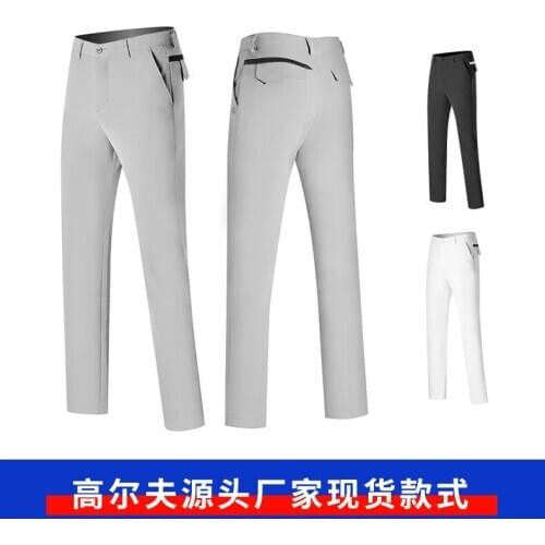 Mens Casual Trousers-Sports and Leisure Pants Male Elastic Ball Pants Straight Loose Non-Iron