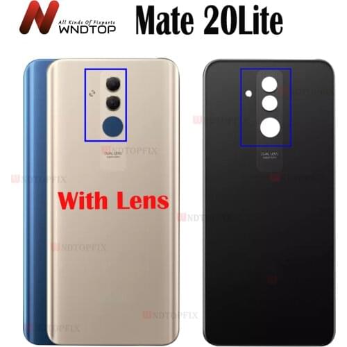 New For Huawei Mate 20 Lite Battery Cover Back Glass Panel Rear Door Housing Case Mate 20Lite Battery Cover 20 Lite Replace