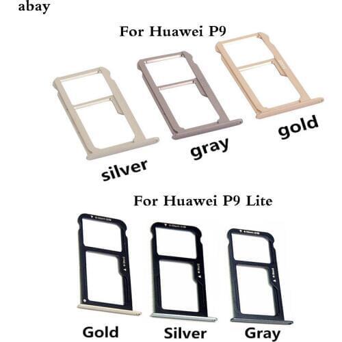 New For Huawei P9 P9 Lite Sim Card Tray Holder With Micro SD Card Tray Slot Holder For Huawei Ascend P9 Repair Replacement Part