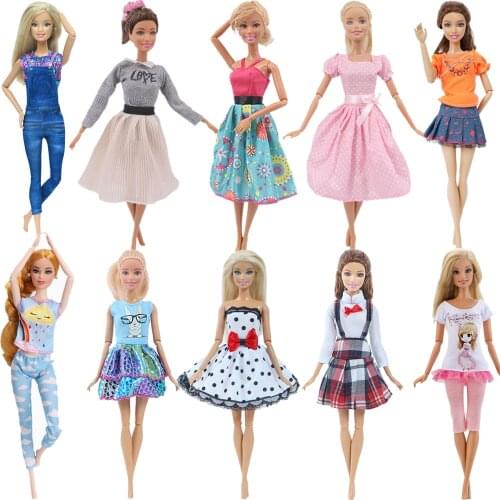 Barbies Doll Clothes Dress Skirt Fashion Casual Wear Handmade Girl Clothes For Barbies Doll Accessories Girl`s Toys Baby Russia