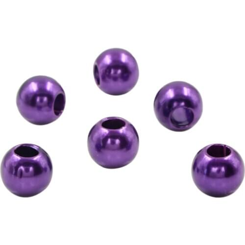 Wholesales 50pcs Purple Acrylic Shiny Simulated Pearl Rondelle Loose Large Hole Charm Beads Fit European Bracelet