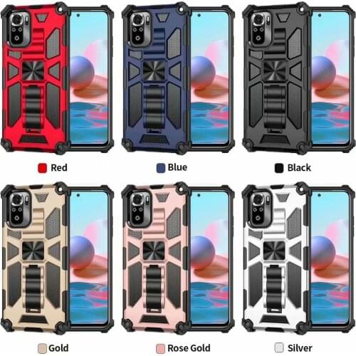 For Xiaomi Redmi Note 10 Pro Case Hard With Stand Armor shockproof protective Back Cover Case For xiaomi redmi note10 10S 10PRO